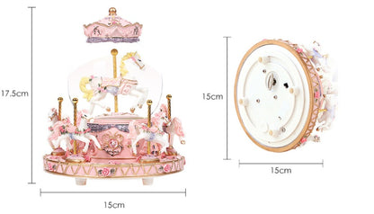 Crystal Music Box Carousel Creative Gifts For Valentine's Day