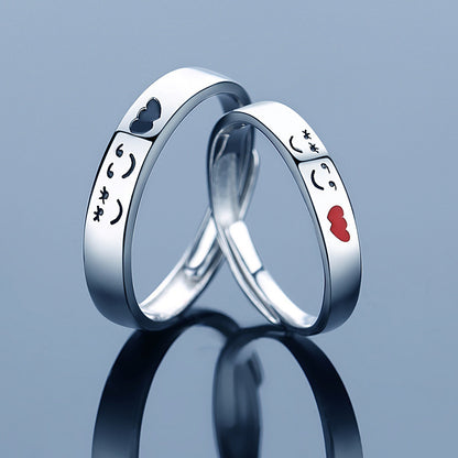 Silver Boys And Girls Wedding Customized Rings Valentine's Day Gifts