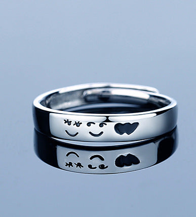 Silver Boys And Girls Wedding Customized Rings Valentine's Day Gifts