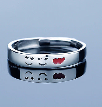 Silver Boys And Girls Wedding Customized Rings Valentine's Day Gifts