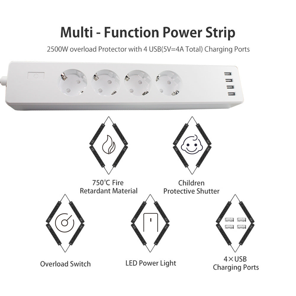 Smart wireless European standard plug