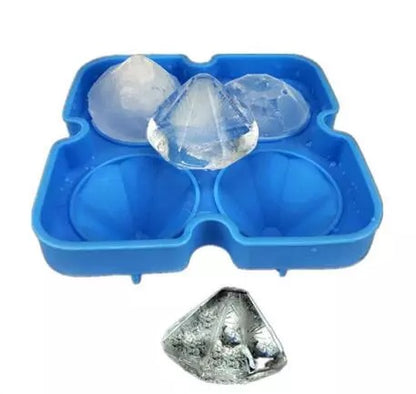 Hot sales silicone 4-hole diamond shape ice tray