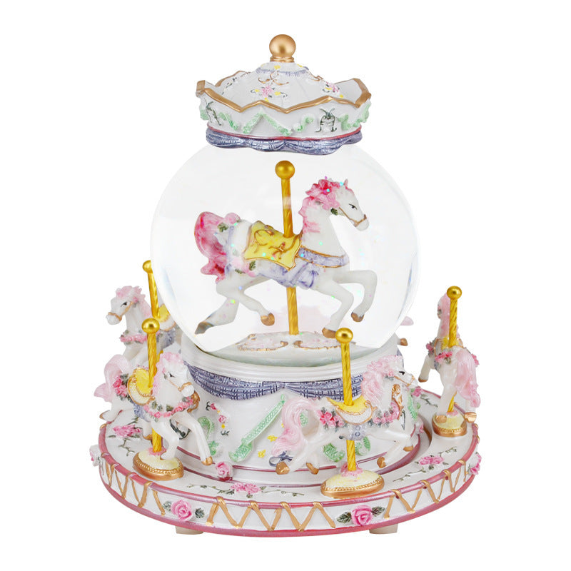 Crystal Music Box Carousel Creative Gifts For Valentine's Day