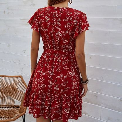 European And American Printing Best-selling Dress